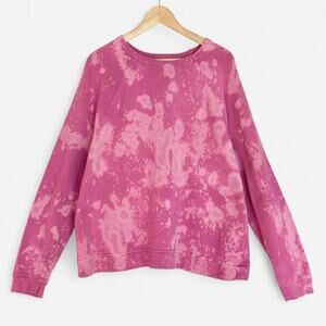 OOAK Handmade Upcycled Reworked Artist Made Purple Hand Dyed Sweatshirt Size 2XL
